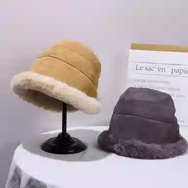 稻草人 毛绒绒保暖加厚 防风护耳 时尚百搭显脸小 聚酯纤维 渔夫帽 女款