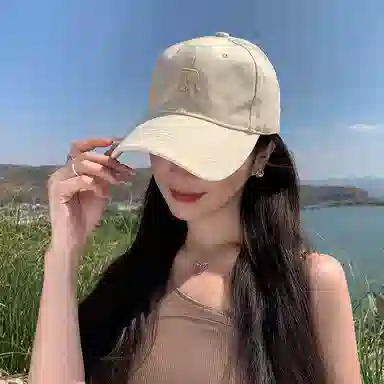 稻草人 字母简约百搭 大头围显脸小 遮阳防晒 棉 鸭舌帽 男女同款情侣款