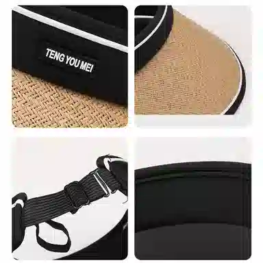 稻草人 大帽檐空顶遮阳帽 防紫外线 显脸小 简约百搭 聚酯纤维 防晒帽 女款