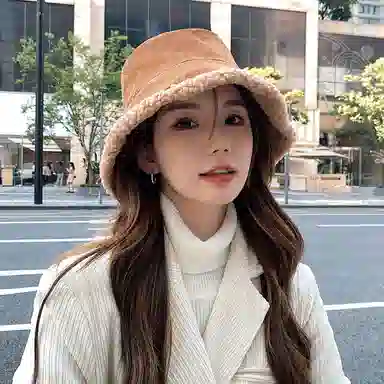 稻草人 百搭双面简约 聚酯纤维 渔夫帽 女款