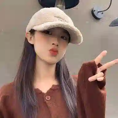 稻草人 秋冬毛绒绒棒球帽韩版时尚简约显脸小 潮流百搭 涤纶 鸭舌帽 女款