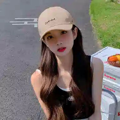 稻草人 字母刺绣新款显脸小遮阳防晒帽 棉 鸭舌帽 男女同款情侣款