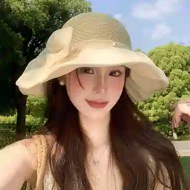 稻草人 简约时尚百搭 聚酯纤维 渔夫帽 女款