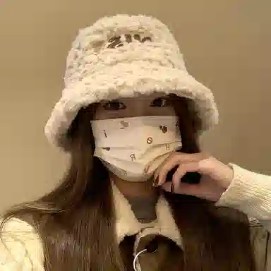 稻草人 毛绒绒盆帽甜美可爱百搭 冬天保暖显脸小 韩版高级感 聚酯纤维 渔夫帽 女款