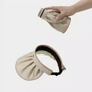 稻草人 遮阳防紫外线简约百搭 空顶可扎马尾 聚酯纤维 防晒帽 女款