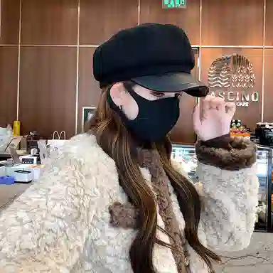 稻草人 秋冬韩系百搭显脸小八角帽 英伦复古文艺风  聚酯纤维 贝雷帽 女款