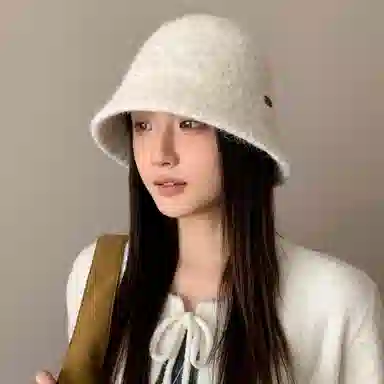 稻草人 小香风优雅针织 韩版百搭显脸小 聚酯纤维 渔夫帽 女款