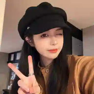 【显脸小】 稻草人 气质简约休闲复古时尚八角帽 韩版百搭 涤棉 贝雷帽 女款