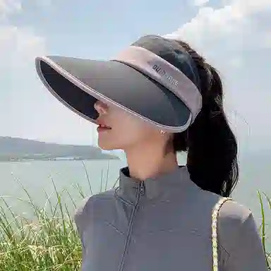 稻草人 夏季大帽檐遮阳防紫外线 百搭时尚 显脸小 锦纶 防晒帽 女款