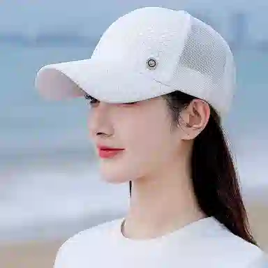 稻草人 夏季韩版薄款防晒 简约百搭显脸小 涤纶 鸭舌帽 女款