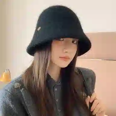 稻草人 小香风优雅针织 韩版百搭显脸小 聚酯纤维 渔夫帽 女款