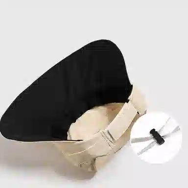 稻草人 夏季户外出游大檐空顶帽 遮阳防紫外线 韩版简约百搭 可折叠 聚酯纤维 防晒帽 女款