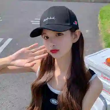 稻草人 字母刺绣新款显脸小遮阳防晒帽 棉 鸭舌帽 男女同款情侣款