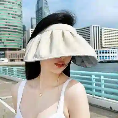 稻草人 帽子女遮阳防晒紫外线 聚酯纤维 太阳帽 男女同款情侣款