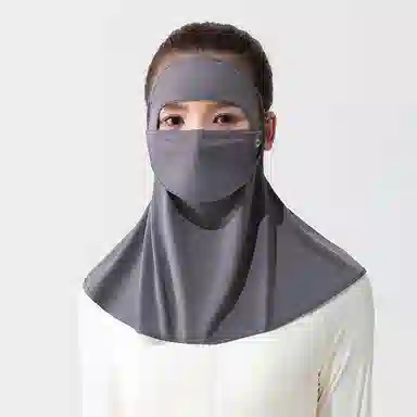 稻草人 夏季全脸防紫外线 遮阳一体护颈 透气护眼角 韩版百搭 锦纶 防晒面罩 女款