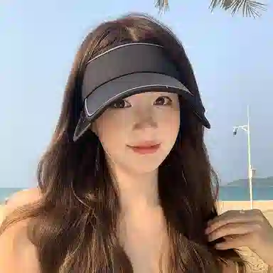 稻草人 夏季户外运动可伸缩空顶太阳帽 遮阳防紫外线 简约百搭 锦纶 防晒帽 男女同款情侣款