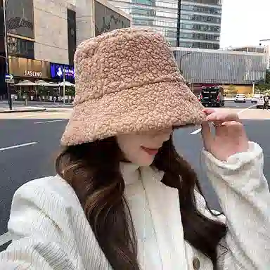 稻草人 百搭双面简约 聚酯纤维 渔夫帽 女款