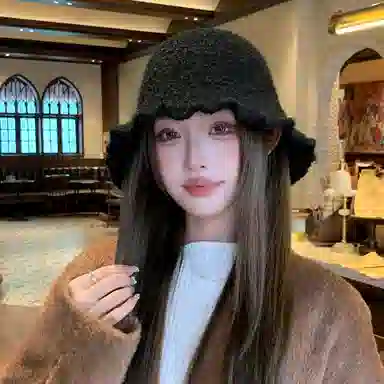 稻草人 百搭显脸小保暖 甜美可爱简约休闲 涤纶 渔夫帽 女款