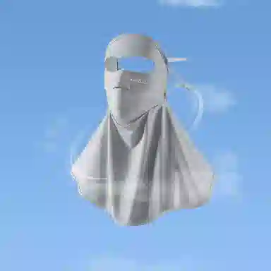 稻草人 全脸遮阳护颈 防紫外线透气 锦纶 防晒面罩 女款