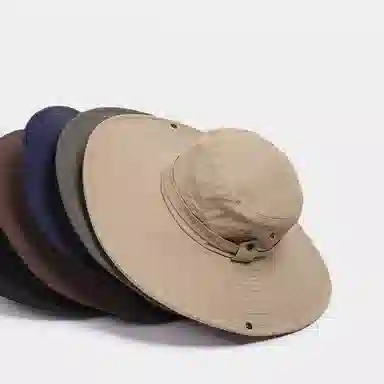 稻草人 户外钓鱼徒步登山 夏季遮阳防晒防紫外线 聚酯纤维 渔夫帽 男女同款情侣款