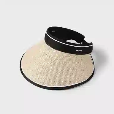 稻草人 大帽檐空顶遮阳帽 防紫外线 显脸小 简约百搭 聚酯纤维 防晒帽 女款