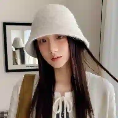 稻草人 小香风优雅针织 韩版百搭显脸小 聚酯纤维 渔夫帽 女款