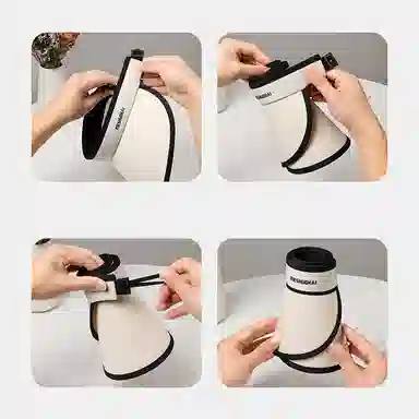 稻草人 夏季大帽檐遮阳空顶帽防紫外线 显脸小简约百搭 冰丝 防晒帽 女款