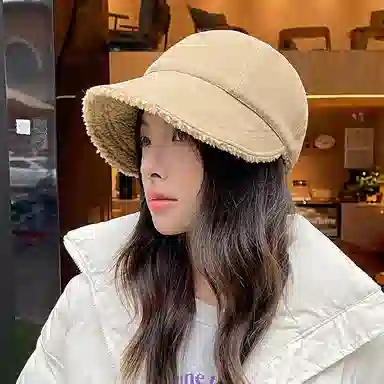 稻草人 韩版加绒简约百搭显脸小 潮流时尚 聚酯纤维 鸭舌帽 女款