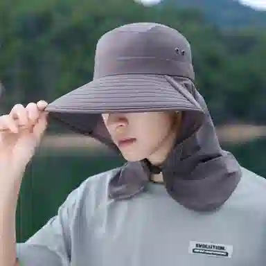 稻草人 夏季户外登山钓鱼遮阳防紫外线 简约百搭 锦纶 防晒帽 男女同款情侣款