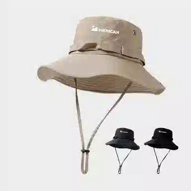 稻草人 户外徒步登山钓鱼防晒 大檐遮阳防紫外线 时尚百搭  显脸小 涤纶 渔夫帽 男女同款情侣款