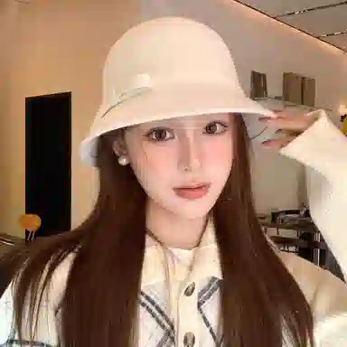 稻草人 韩版时尚优雅高级感 百搭潮流纯色 显脸小 羊毛 渔夫帽 女款