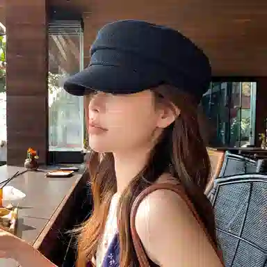 稻草人 简约休闲风复古八角日系百搭时尚潮流 聚酯纤维 贝雷帽 女款