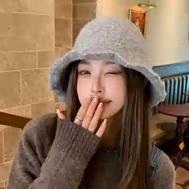 稻草人 百搭显脸小保暖 甜美可爱简约休闲 涤纶 渔夫帽 女款