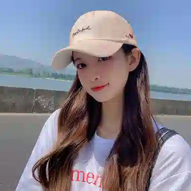 稻草人 字母刺绣新款显脸小遮阳防晒帽 棉 鸭舌帽 男女同款情侣款