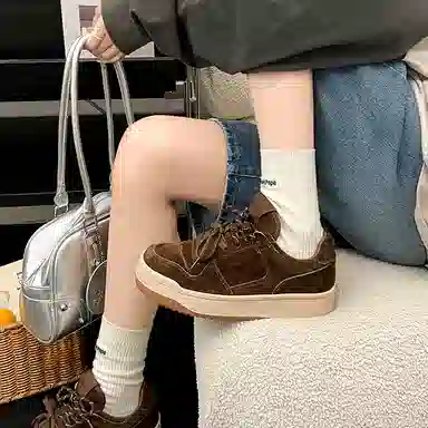 乐乐鱼 复古厚底休闲运动百搭潮流小众设计感 增高 低帮 板鞋 女