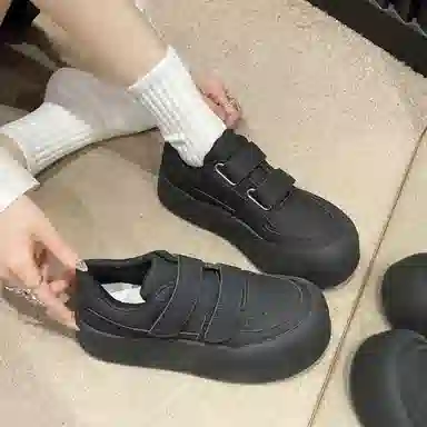 乐乐鱼 百搭魔术贴运动休闲 低帮 板鞋 女