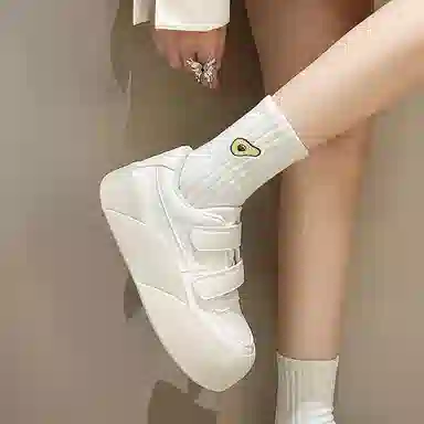 乐乐鱼 百搭魔术贴运动休闲 低帮 板鞋 女