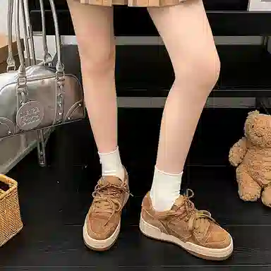 乐乐鱼 复古厚底休闲运动百搭潮流小众设计感 增高 低帮 板鞋 女