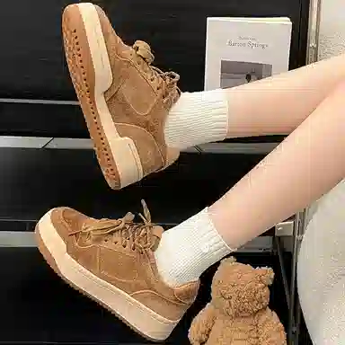 乐乐鱼 复古厚底休闲运动百搭潮流小众设计感 增高 低帮 板鞋 女