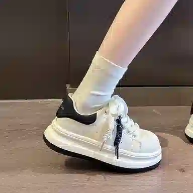 乐乐鱼 运动休闲厚底日常舒适百搭潮流 包裹性耐磨 低帮 板鞋 女