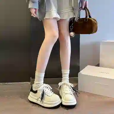 乐乐鱼 运动休闲厚底日常舒适百搭潮流 包裹性耐磨 低帮 板鞋 女