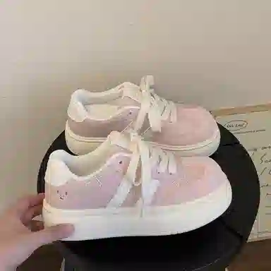 乐乐鱼 早秋学生配裙子百搭厚底运动通勤 增高 低帮 板鞋 女