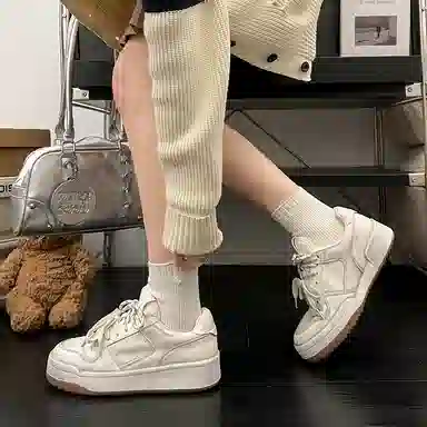 乐乐鱼 复古厚底休闲运动百搭潮流小众设计感 增高 低帮 板鞋 女