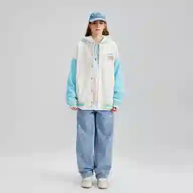 LAMLICKA Baseball Jacket Beige