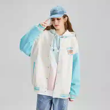 LAMLICKA Baseball Jacket Beige