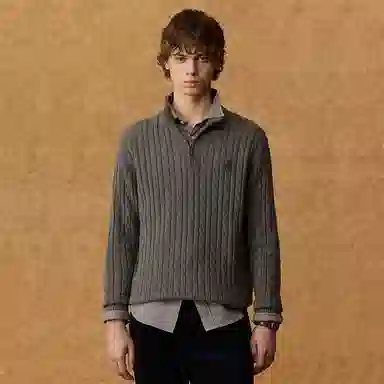 Teenie Weenie Men Half-Zip Knit Sweater