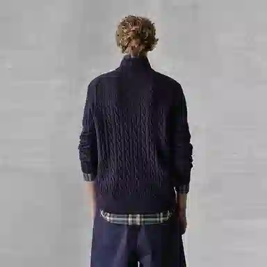 Teenie Weenie Men Half-Zip Knit Sweater