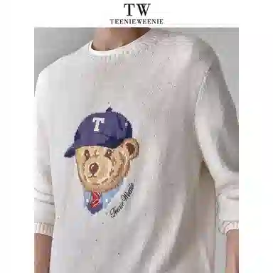 Teenie Weenie Men Bear Embroidered Sweater