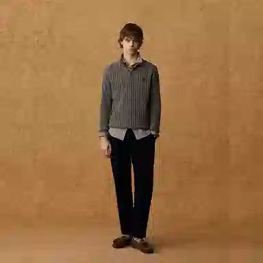 Teenie Weenie Men Half-Zip Knit Sweater