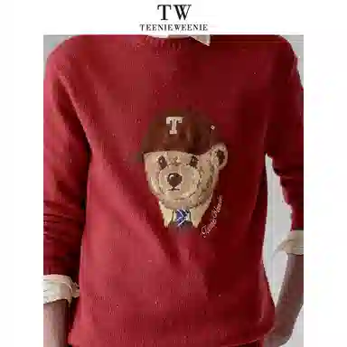 Teenie Weenie Men Bear Embroidered Sweater